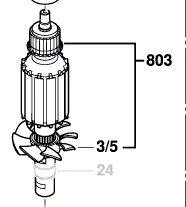 Induit BOSCH réf. 2 609 120 316
